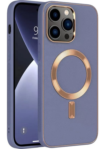 Apple iPhone 12 Pro Max Kılıf Magsafe Wireless Kablosuz Şarj Uyumlu Suni Deri Hibrit Kapak