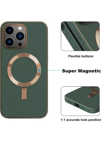 Apple iPhone 11 Pro Kılıf Magsafe Wireless Kablosuz Şarj Uyumlu Suni Deri Hibrit Kapak