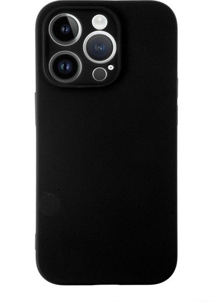 Apple iPhone 14 Pro Kapak Içi Kadife Kamera Korumalı Lansman Silikon Kılıf - Siyah