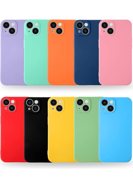 Apple iPhone 14 Pro Max Kapak Içi Kadife Kamera Korumalı Lansman Silikon Kılıf - Sarı