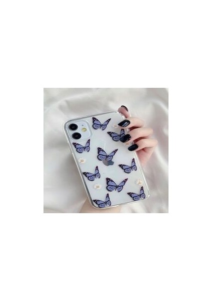 Iphone 11 4k-Butterfly Papatya Desen Baskılı Kılıf