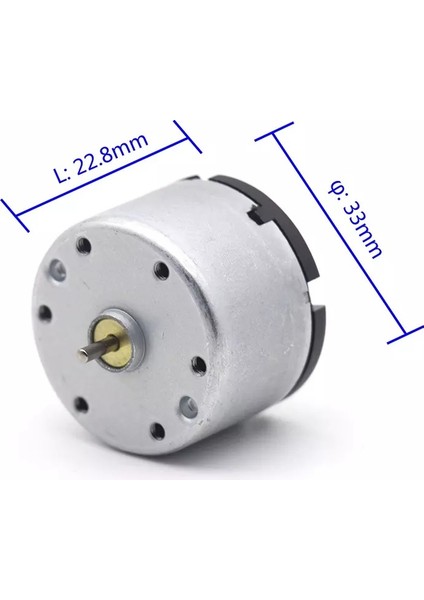 RF-520TB-22160 Dc 6.0V (Çap 33MM) Yüksek Devirli Motor