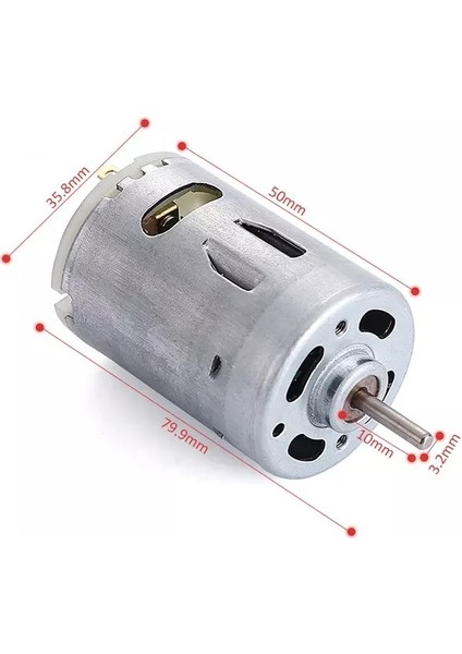 RS540 Dc 6-24V (Çap 36MM) Yüksek Torklu Motor