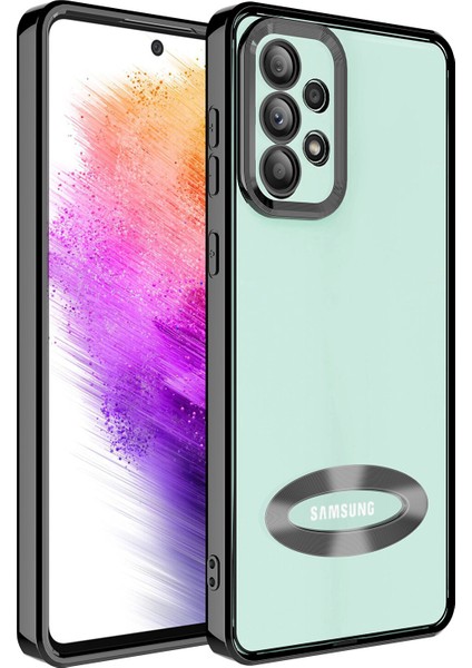 Samsung Galaxy A33 Kılıf Renkli Kenarlı Parlak Logo Açık Omega Silikon