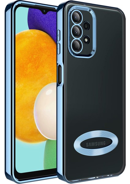 Samsung Galaxy A13 4g Kılıf Renkli Kenarlı Parlak Logo Açık Omega Silikon