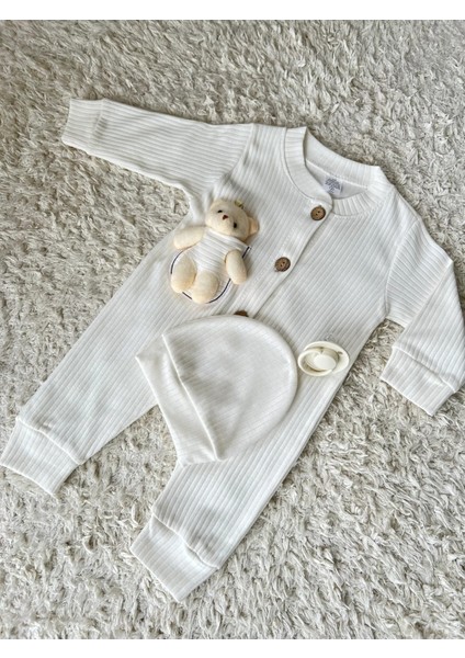 Şapka Aksesuarlı Oyuncak Ayıcık Detaylı Bebek Tulumu Unisex fiyatları