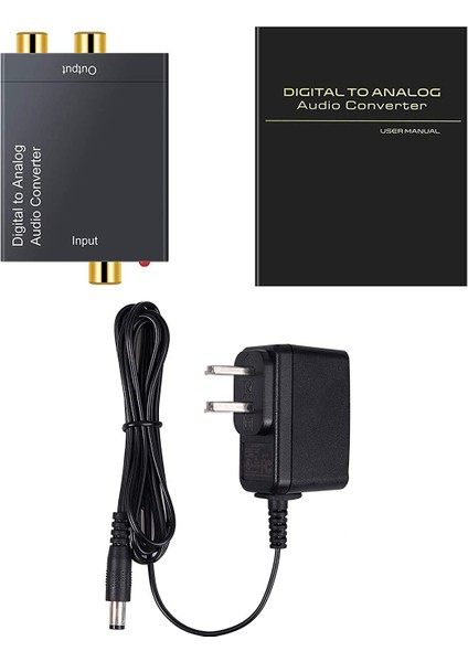 3.5 mm Dijital Analog Ses Dönüştürücü Optik Fiber Toslink Koaksiyel Sinyal Rca R/l Ses Çözücü Spdıf