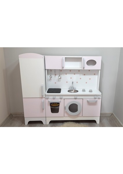 Buzdolaplı Işıklı Ahşap Oyun Mutfağı (Xxl)