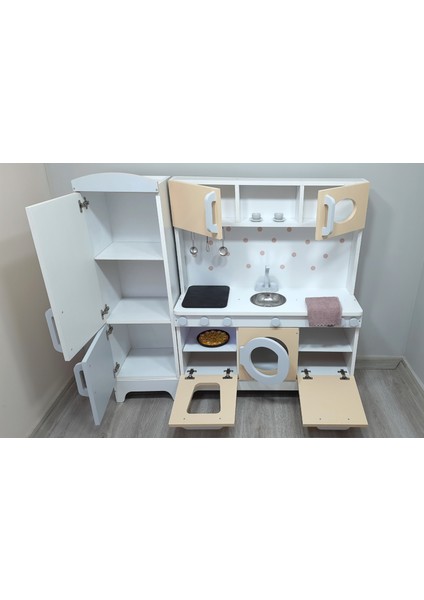 Buzdolaplı Işıklı Ahşap Oyun Mutfağı (Xxl) indirimleri