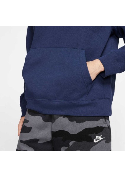 Sportswear Club Fleece Pullover Brushed-Back Hoodie Erkek SWEATSHIRT-BV2654-410 fırsatları