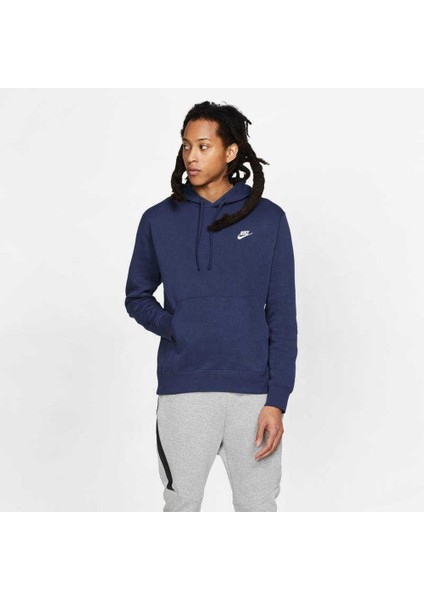 Sportswear Club Fleece Pullover Brushed-Back Hoodie Erkek SWEATSHIRT-BV2654-410 indirimleri