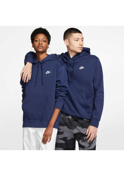Sportswear Club Fleece Pullover Brushed-Back Hoodie Erkek SWEATSHIRT-BV2654-410 fiyatları