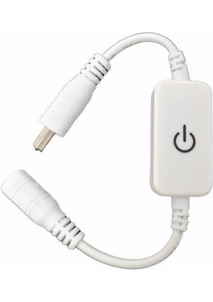 12V-24V Dokunmatik On-Off Anahtar 5.5x2.5mm Beyaz