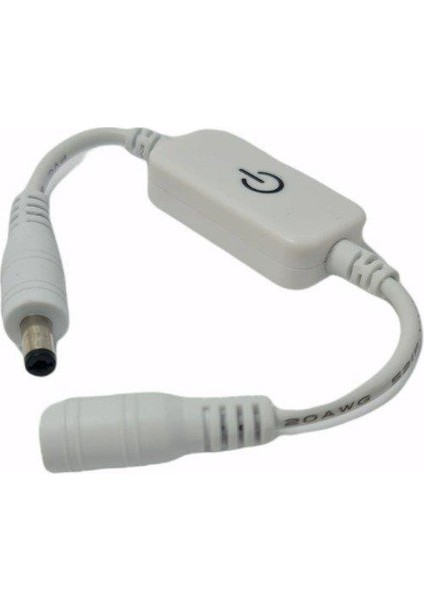 12V-24V Dokunmatik On-Off Anahtar 5.5x2.5mm Beyaz fiyatları