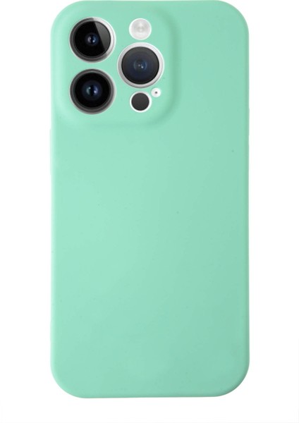 Caseworld Apple iPhone 14 Pro Kapak Içi Kadife Kamera Korumalı Lansman Silikon Kılıf - Turkuaz
