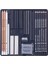 Black & White Box Drawing Set Profesyonel Karakalem Eskiz Çizim Seti 25 Parça Metal Kutu 1