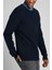 Regular Fit Normal Kesim Bisiklet Yaka İndigo Triko Kazak 4