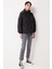 Regular Fit Normal Kesim Kapüşonlu Şişme Mont 4
