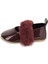 Bordo Tüylü Cırt Cırtlı Rugan Kız Bebek Babet PATIK-G-2355 4