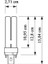 Dulux D 18W/840 2P PLC Spot Ampul Günışığı 4000K 3