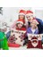 Dört Kırmızı Noel Kare Yastık Kılıfı (Kırmızı)(Yurt Dışından) 3
