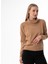 Degaje Yaka Oversize Basic Karamel Bayan Kazak 2