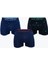 Erkek Desenli 3 Lü Paket Modal Boxer 3M252 1