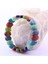 Sertifikalı Lapis Apatit Aventurin Jasper Yeşim Kaplan Gözü 9X14 mm Doğal Taş Bileklik 3