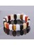 Sertifikalı Dumanlı Kuvars Jasper Dönüşümlü Sitrin Obsidyen Akuamarin 9X14 mm Doğal Taş Bileklik 4