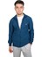 Booss Milano Boss Milano Erkek Petek Desenli Fermuarlı Jakarlı Indigo HIRKA-2828 1