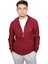 Booss Milano Boss Milano Erkek Petek Desenli Fermuarlı Jakarlı Bordo HIRKA-2826 1