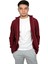 Booss Milano Boss Milano Erkek Petek Desenli Fermuarlı Jakarlı Bordo HIRKA-2826 2