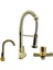 Endüstriyel Evye Batarya Gold (Altın) Renk 3'lü Set Evye-Lavabo-Banyo Bataryası 1