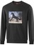 Cool Sweatshirt Erkek Siyah Günlük Stil Sweatshirt JFSTCOOL25-HORSE 2