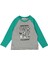 Erkek Bebek Bisiklet Yaka Yırtmaç Detaylı T-Shirt 2