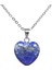 Doğal Taş Sodalit Kalp Kolye Ucu 3