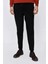 Erkek Siyah Slim Fit Lastikli Spor Pantolon 2