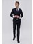 Erkek Lacivert Santos Çıkma Yaka Slim Fit Damatlık 3