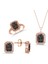 Mistik Topaz Gümüş Takı Seti Rose Gold 1