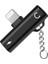Fitplus FT-AC34 Lightning Şarj + Kulaklık Çoğaltıcı Mini Askılı Adaptör Siyah 1