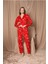 Kadın Gömlek Yaka Polar Pijama Takımı Desenli Takım 45691 4175280544 1
