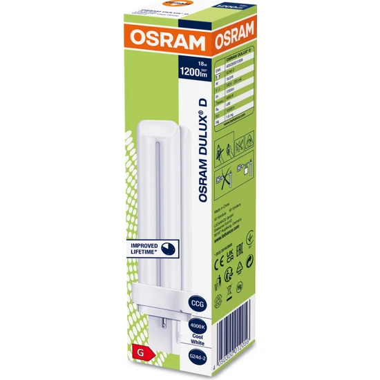 Osram Dulux D 18W/840 2P PLC Spot Ampul Günışığı 4000K