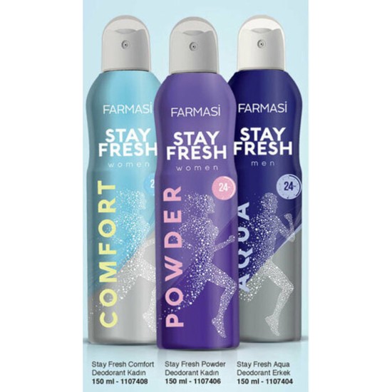 Farmasi Stay Fresh Comfort KadınPowder Kadın Aqua Erkek Fiyatı
