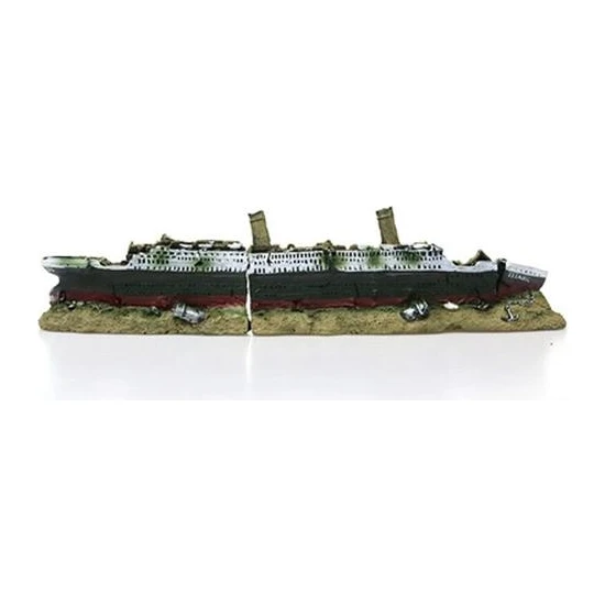 Akvaryum Titanic Akdeniz Modeli Gemi Süslemeleri Yapay Gemi Enkazı Ev Erişim Reçine Sunk Tekne Balık Canlı Süs | Süslemeleri