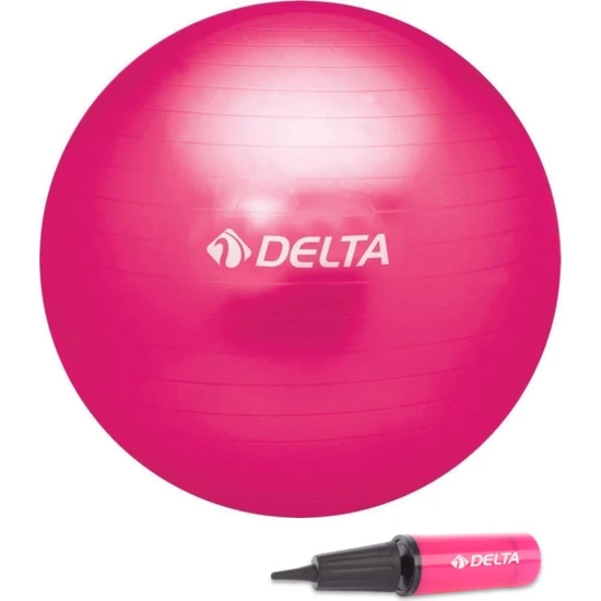 Delta 85 cm Fuşya Deluxe Pilates Topu Ve Çift Yönlü Pompa Seti