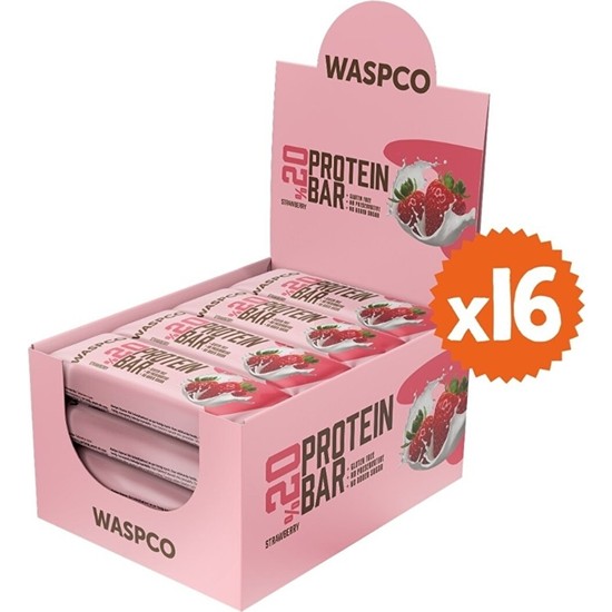 Waspco Protein Bar Çilekli 40g X 16 Adet Fiyatı