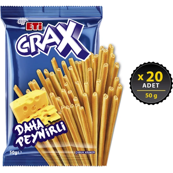 Eti Crax Peynirli Çubuk Kraker 50 g x 20 Adet