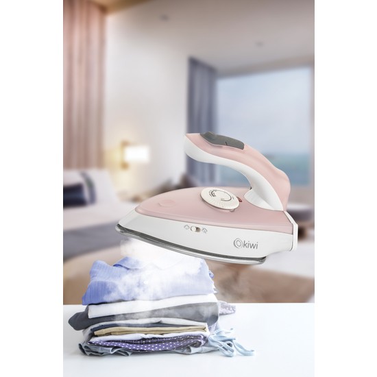 Kiwi Ksı 6316 Çelik Tabanlı Seyahat Ütüsü 1000W Pembe
