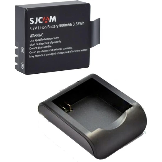 Orjinal Sjcam 4000 5000 Yedek Batarya ve USB Şarj Cihazı Seti