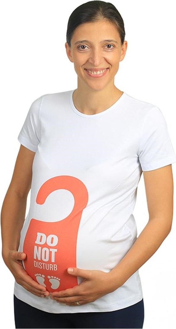 Mummy's Baby Hamile Tişört Do Not Disturb Beyaz görsel 2